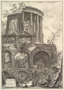Altra V. del Tempio della Sibilla in Tivoli Eine andere Ansicht des Tempels der Sibylle, 18. Jahrhundert von Giovanni Battista Piranesi