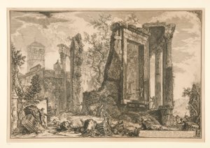 Eine andere Ansicht des Tempels der Sibylle in Tivoli, aus Vedute di Roma von Giovanni Battista Piranesi