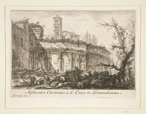 Anfiteatro Castrense ? S. Croce in Gerusalemme (Amphitheater Castrense bei S. Croce in Gerusalemme), aus Varie Vedute di Roma Antica e Moderna