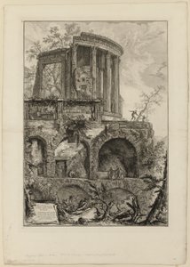 Eine andere Ansicht des Tempels der Sibylle in Tivoli, aus Ansichten von Rom