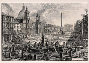 Ansicht der Piazza Navona in Rom (aus: Vedute di Roma)