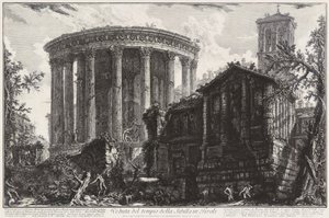 Ansicht des Sibyllentempels in Tivoli von Giovanni Battista Piranesi