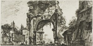 Bogen des Drusus am Porta S. Sebastiano in Rom, Tafel 8 aus Einige Ansichten von Triumphbögen und anderen Denkmälern