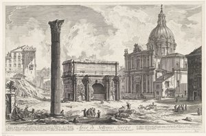 Bogen des Septimius Severus auf dem Forum Romanum von Giovanni Battista Piranesi