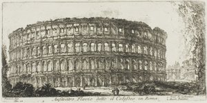 Flavisches Amphitheater, genannt das Kolosseum. 1. Konstantinsbogen. 2. Palatinhügel, Platte 12 aus Einige Ansichten von Triumphbögen und anderen Denkmälern