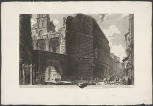 Forum des Augustus in Rom (Veduta degli avanzi del Foro di Nerva) (Gezichten op Rome) (Vedute di Roma disegnate ed incise da Giambattista Piranesi architetto Veneziano) von Giovanni Battista Piranesi