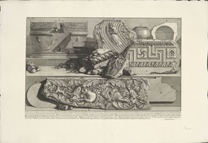 Fragmente aus dem Grab von Caecilia Metella in Rom von Giovanni Battista Piranesi