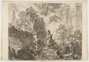 Frontispiz mit Minerva-Statue von Giovanni Battista Piranesi