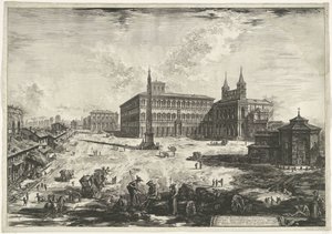 Ansicht des Laterans in Rom mit der Basilika St. Johannes im Lateran