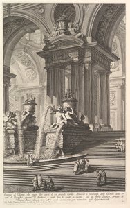 Gruppe von Säulen, die zwei Bögen eines großen Hofes stützen . . . Gruppo di Colonn..., ca. 1750
