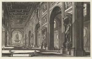 Innenansicht der Basilika St. Johann im Lateran in Rom von Giovanni Battista Piranesi