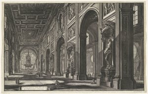 Innenansicht der Basilika St. Johannes im Lateran in Rom von Giovanni Battista Piranesi