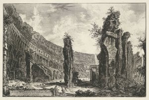 Innenansicht des Kolosseums in Rom
Ansichten von Rom
Vedute di Roma disegnate ed incise da Giambattista Piranesi architetto Veneziano von Giovanni Battista Piranesi