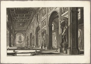 Innenansicht der Basilika St. Johannes im Lateran, aus Ansichten von Rom von Giovanni Battista Piranesi
