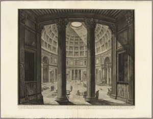 Innenansicht des Pantheon, aus Ansichten von Rom