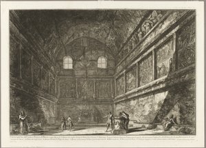 Innenansicht des antiken Tempels des Bacchus, jetzt die Kirche von S. Urbano, zwei Meilen von Rom entfernt, aus Ansichten von Rom von Giovanni Battista Piranesi
