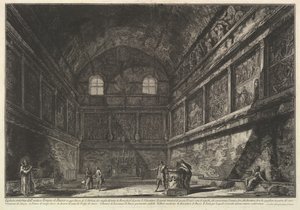 Innenansicht des antiken Tempels des Bacchus, jetzt die Kirche von S. Urbano, zwei Meilen entfernt, ca. 1750