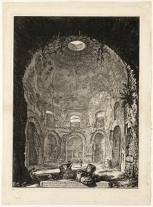 Innenansicht des sogenannten Tempio della Tosse [Tempel des Hustens], aus Ansichten von Rom
