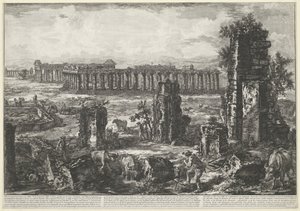 Alte Stadtmauer und Tempel in Paestum von Giovanni Battista Piranesi