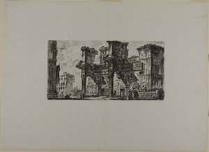 Teil des Forums von Nerva, Platte fünf aus Einige Ansichten von Triumphbögen und anderen Denkmälern von Giovanni Battista Piranesi