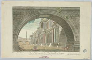 Guckkasten, Ansicht eines prächtigen Palastes in Rom