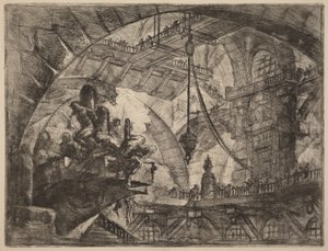 Gefangene auf einer herausragenden Plattform von Giovanni Battista Piranesi