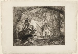 Gefangene auf einer vorspringenden Plattform, Platte 10 aus Imaginary Prisons von Giovanni Battista Piranesi