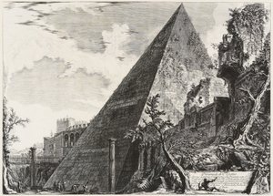 Pyramide des Caius Cestius von Giovanni Battista Piranesi