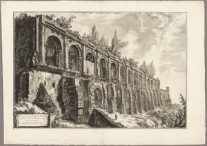 Überreste der Villa des Maecenas in Tivoli, aus Ansichten von Rom von Giovanni Battista Piranesi