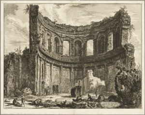 Überreste des sogenannten Tempels des Apollo in der Villa Adriana, Tivoli, aus Ansichten von Rom von Giovanni Battista Piranesi