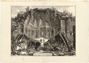 Überreste des Tempels des Gottes Canopus in der Villa Hadrians, Tivoli, aus Ansichten von Rom
