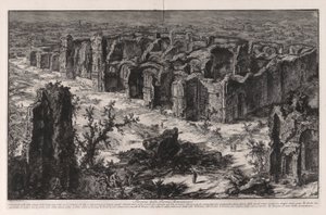 Ruinen der Antoninischen Thermen, aus Vedute di Roma von Giovanni Battista Piranesi