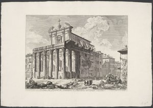 Tempel von Antoninus und Faustina in Rom von Giovanni Battista Piranesi
