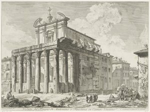 Tempel von Antoninus und Faustina in Rom von Giovanni Battista Piranesi