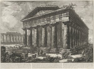 Tempel des Neptun in Paestum von Giovanni Battista Piranesi