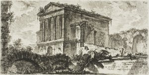 Tempel des Clitumnus zwischen Foligno und Spoleto, Platte 26 aus Einige Ansichten von Triumphbögen und anderen Denkmälern von Giovanni Battista Piranesi
