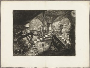 Der Bogen mit einem Muschelornament, Platte 11 aus Imaginary Prisons von Giovanni Battista Piranesi