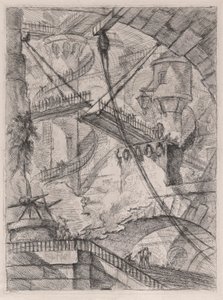 Die Zugbrücke, aus Carceri d von Giovanni Battista Piranesi