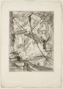 Die Zugbrücke, Platte 7 aus Imaginary Prisons von Giovanni Battista Piranesi