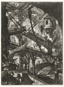 Die Zugbrücke, Platte VII aus der Serie Carceri d