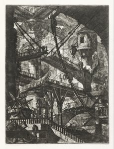 Die Zugbrücke, Platte VII aus der Serie Carceri d