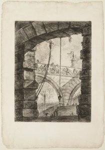 Die große Piazza, Platte 4 aus Imaginäre Gefängnisse von Giovanni Battista Piranesi