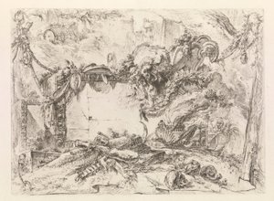 Die monumentale Tafel, aus Grotteschi (Grotesken) von Giovanni Battista Piranesi
