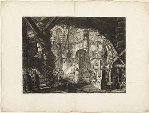 Der Pier mit Ketten, Tafel 16 aus Imaginäre Gefängnisse