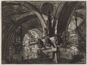 Der Pier mit einer Lampe von Giovanni Battista Piranesi