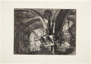 Der Pier mit einer Lampe von Giovanni Battista Piranesi