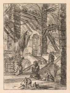 Die Gefängnisse: Ein riesiges Inneres mit Trophäen, 1745-1750