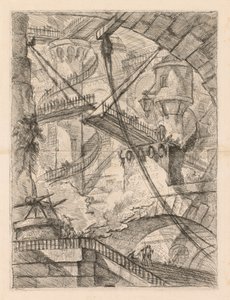 Die Gefängnisse: Ein riesiges Inneres mit einer Zugbrücke, 1745-1750