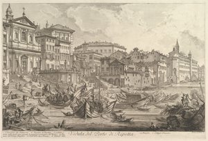 Der kleinere Hafen, genannt Porto di Ripetta Veduta del Porto di Ripetta, ca. 1753