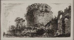 Grab von Caecilia Metella genannt Capo di Bove oder Ochsenkopf von Giovanni Battista Piranesi